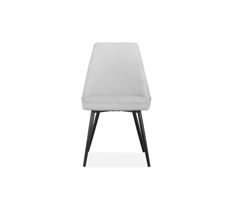 Natascha - Chaise De Salle à Manger En Velours Gris 2 Pack