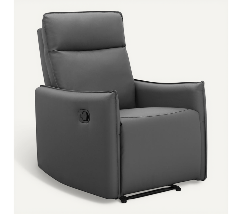 Lugo-fauteuil De Relaxation Avec Fonction Manuelle En Pu Gris