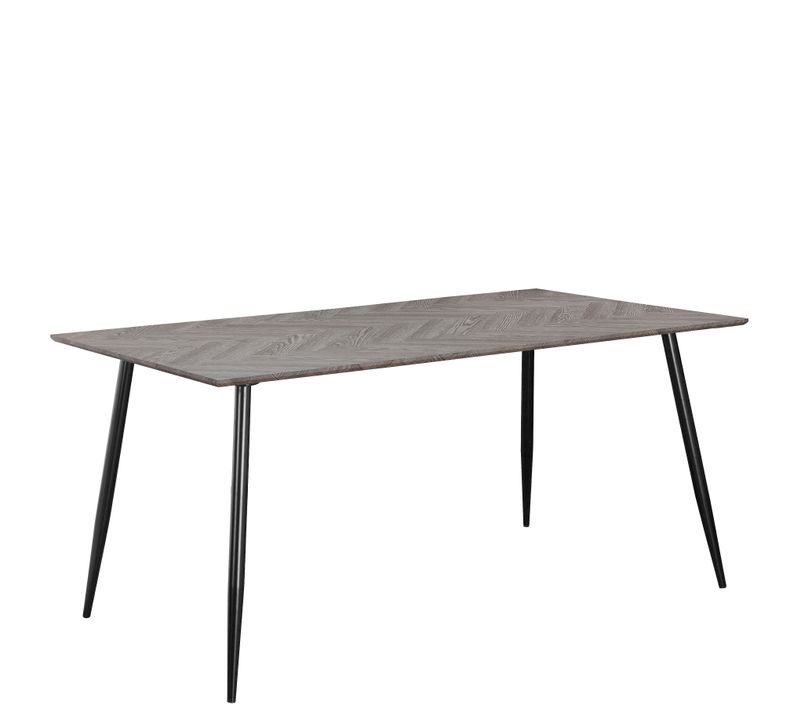 Monza - Table à Manger En Effet Chevrons/aspect Chêne 8 Personnes L160