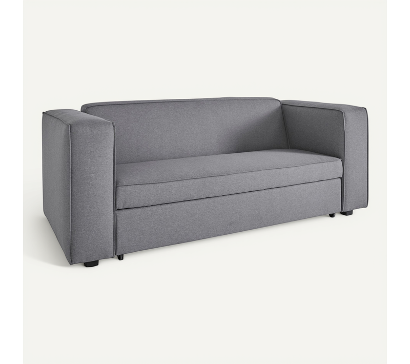Asmund-canapé Lit Avec Surface De Couchage 160x202 Cm En Line Look Gris