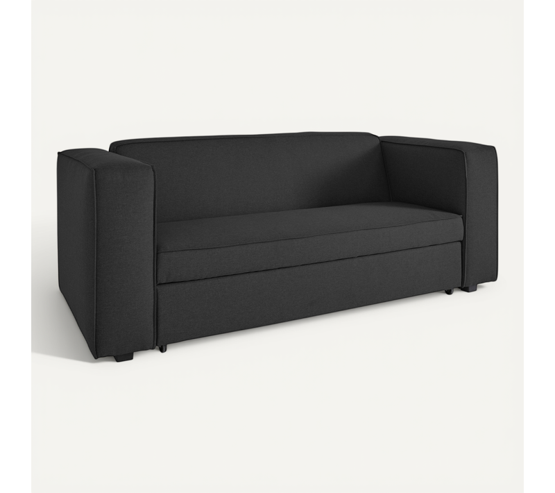 Asmund-canapé Lit Avec Surface De Couchage 160x202 Cm En Line Look Anthracite