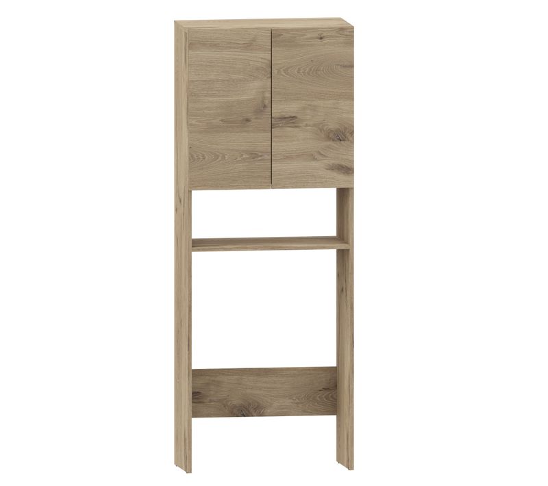 Wisla -armoire De Salle De Bain Avec 2 Portes Et 1 Étagère Aspect Chêne
