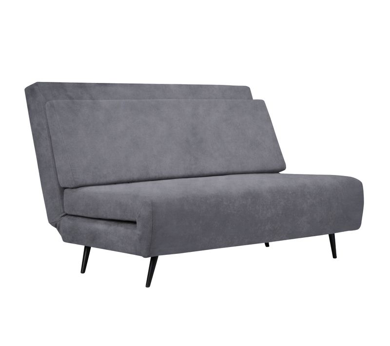 Mallory-lit De Jour Avec Fonction Pliante En Velours Anthracite