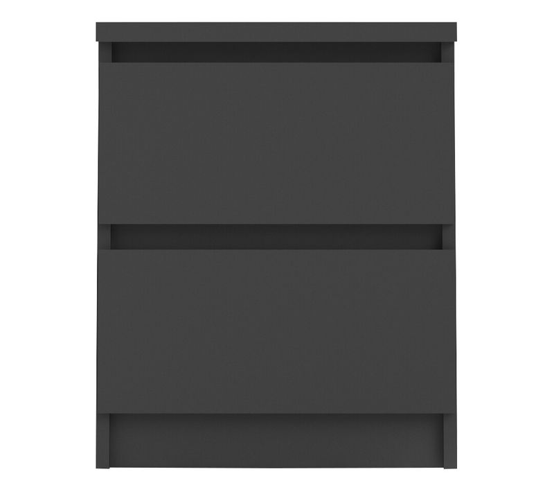Chevet 2 tiroirs BEST LAK 2 noir mat