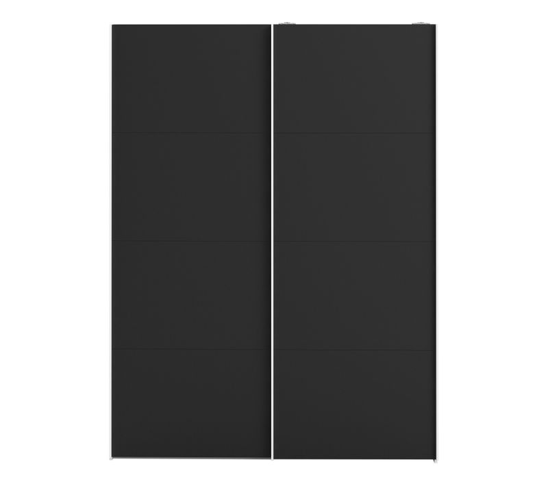 Armoire 2 portes coulissantes L.150 cm ELEGANCE MINI blanc et noir