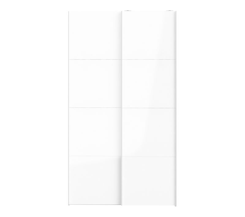 Armoire 2 portes coulissantes L.120 cm ELEGANCE XL blanc laqué