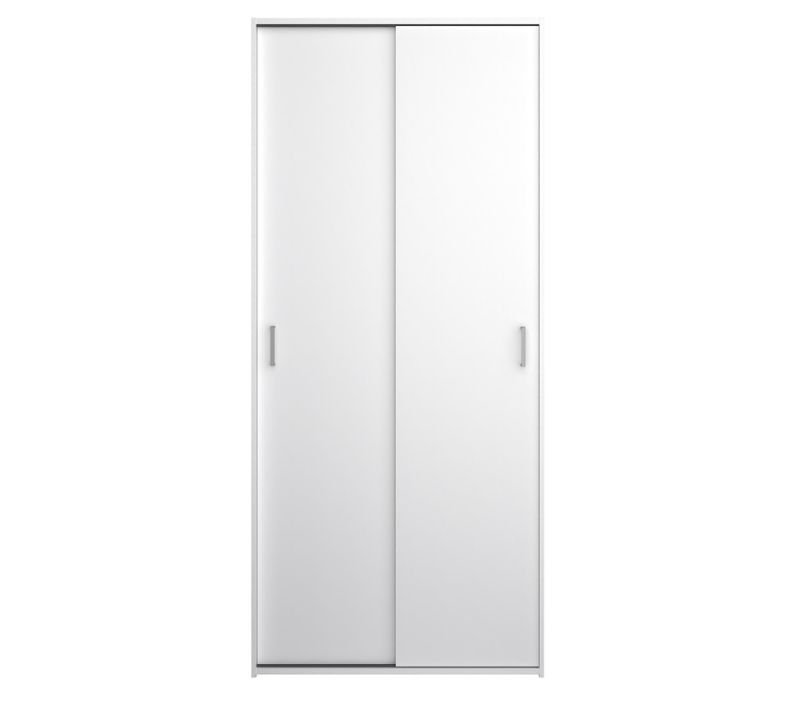 Armoire 2 portes coulissantes L. 78 cm SPACE blanc