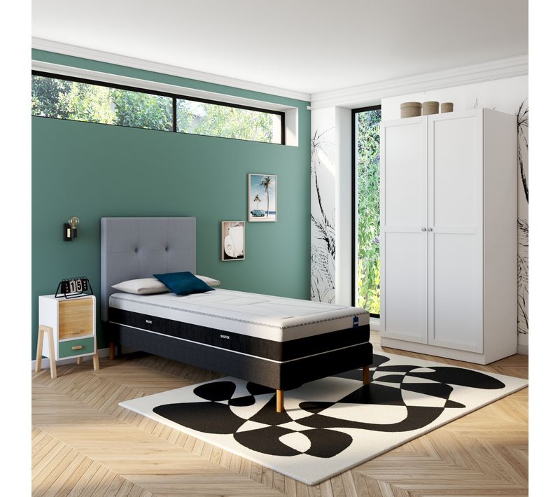 Armoire 2 portes L. 98,5 cm BILLUND blanc