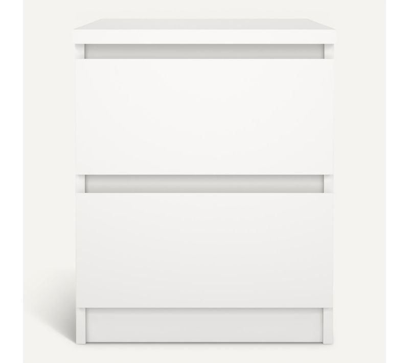 Chevet 2 tiroirs BEST Blanc Mat