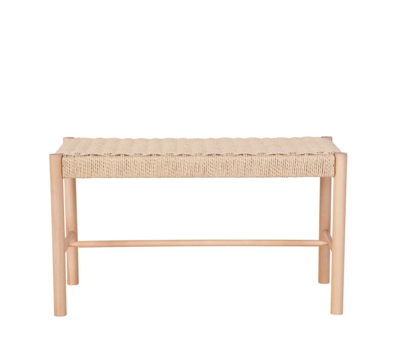 Banc En Bois Et Corde Tressée L80cm