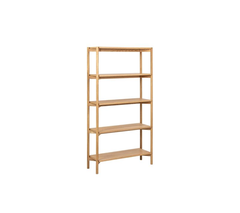 Etagère Scandinave En Chêne Clair 4 Tablettes - Brenda
