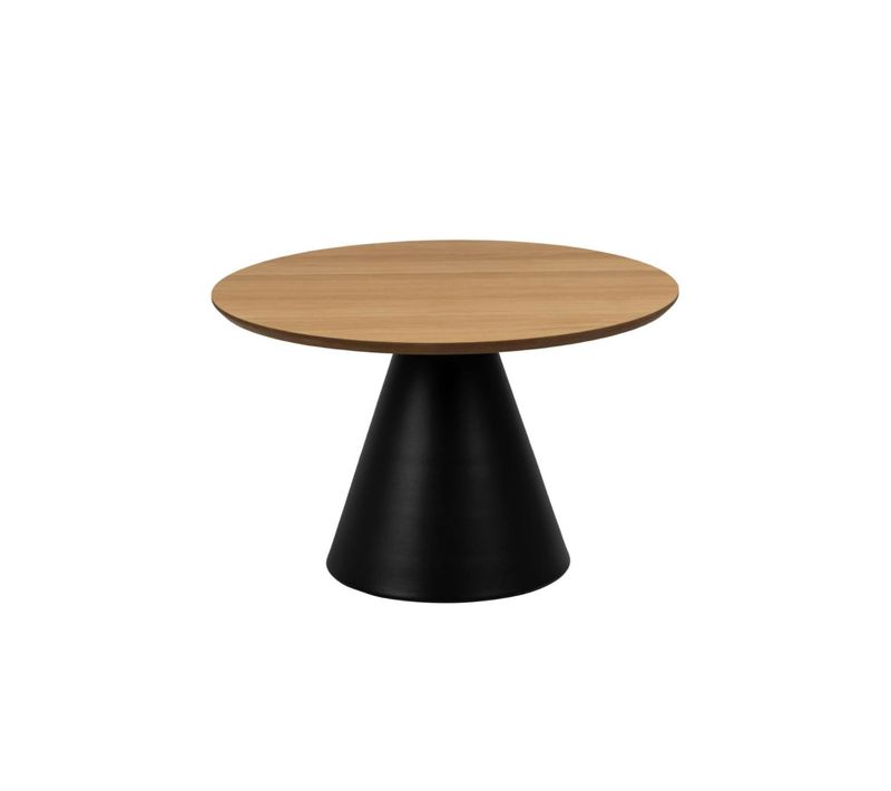 Table Basse Ronde En Bois Et Métal Noir D65 - Girolle