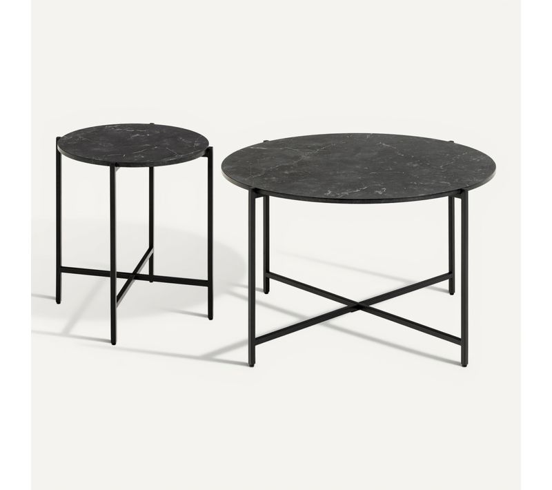 Lot de 2 tables basse AUBANE Noir