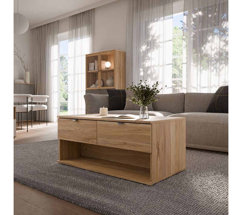Table basse UNIK Imitation chêne