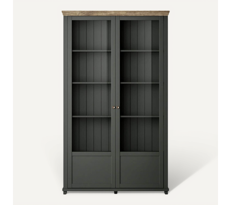 Vitrine Volterra Avec 2 Portes Vitrées - Vert