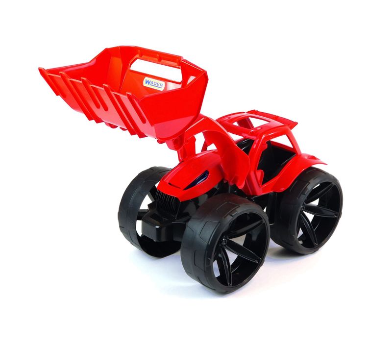 Maximus Bulldozer Tractopelle Grand Jouet Maison Jardin Plage Rouge