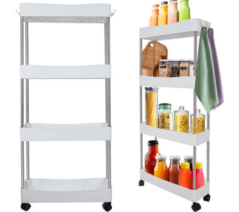 Desserte Etagère Cuisine/salle De Bain Sur Roulettes