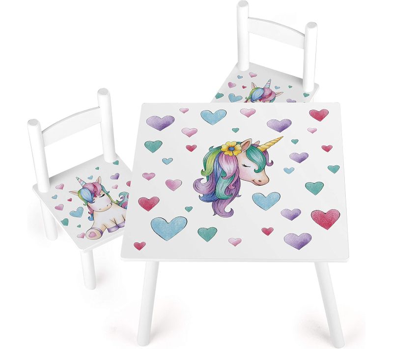 La Table En Bois Avec Deux Chaises Blanche