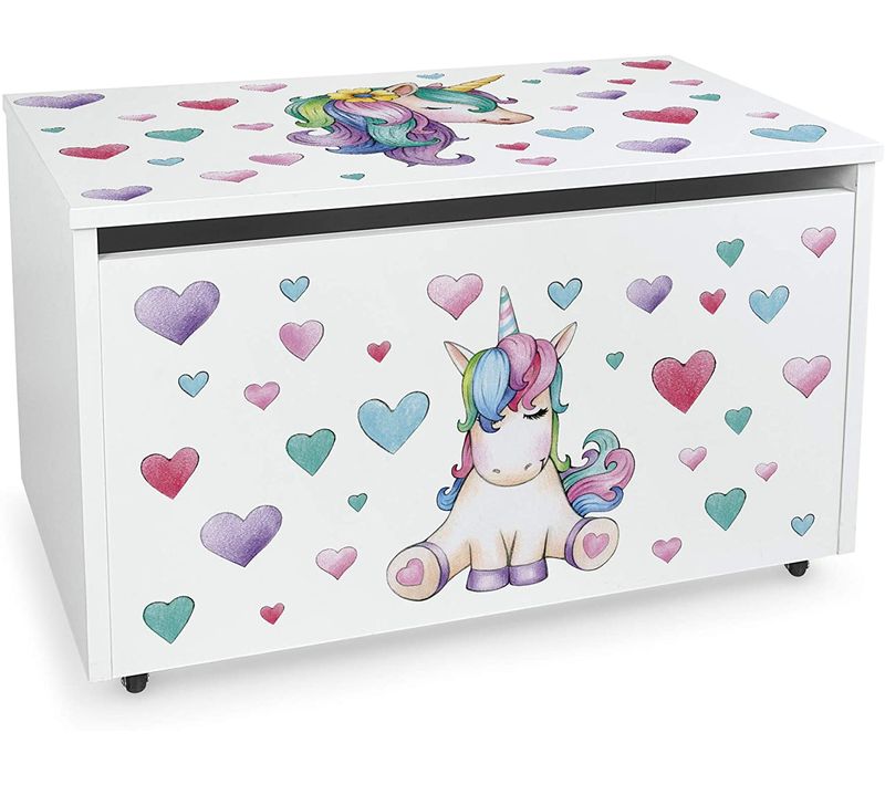 Coffre à Jouets XXL Sur Roulettes: Licorne