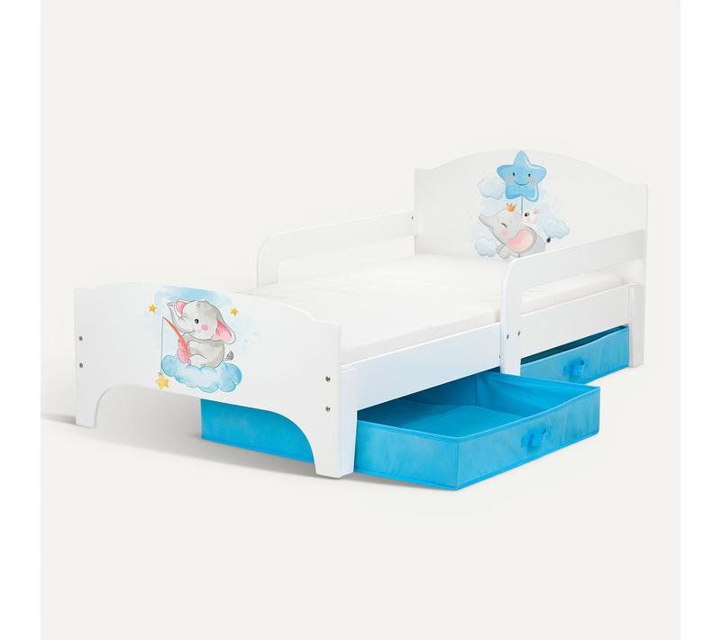 Lit D'enfant Smart Toddler Couleur Blanche Petit Éléphant