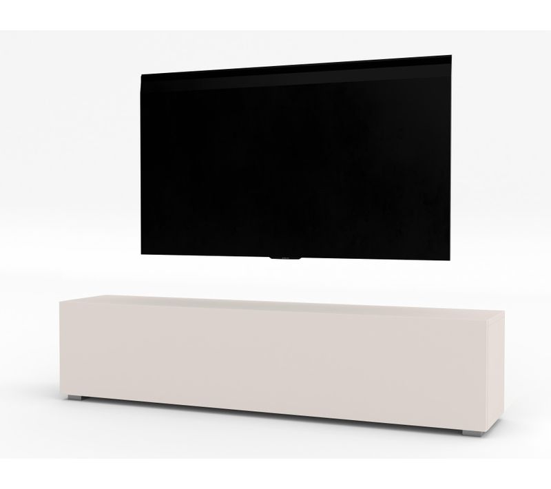 Meuble TV Zivolli 160 Cm Beige Cachemire160/34/40 - Push-to-open, Pieds Inclus