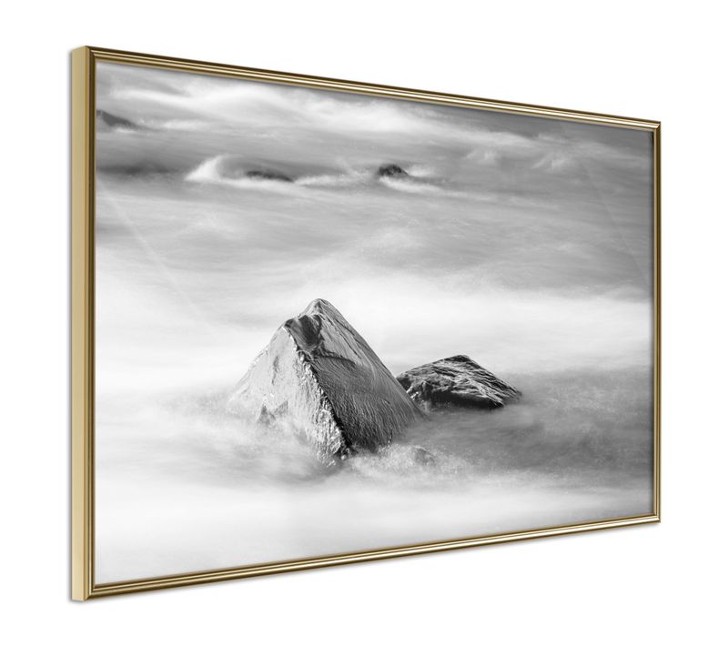 Affiche Murale Encadrée "loneliness Ii" 30 X 20 Cm Doré