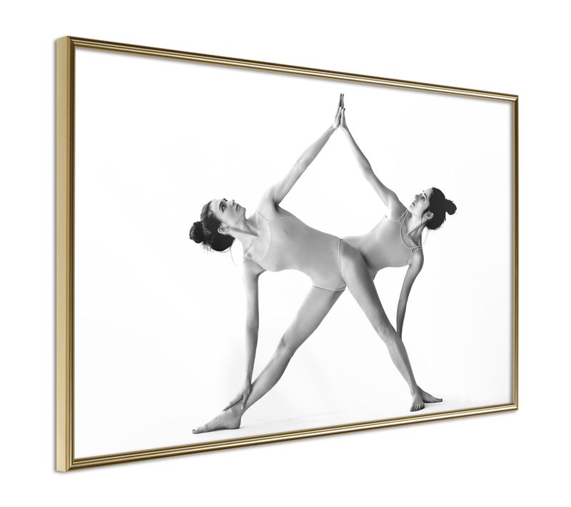 Affiche Murale Encadrée "self-five" 30 X 20 Cm Doré