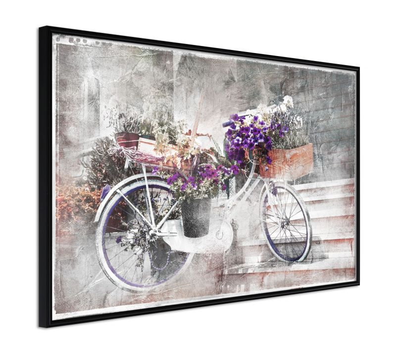 Affiche Murale Encadrée "flower Delivery" 60 X 40 Cm Noir