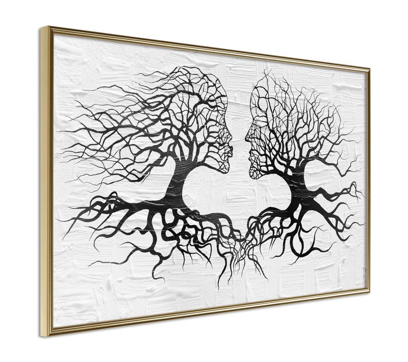 Affiche Murale Encadrée "like The Old Trees" 45 X 30 Cm Doré