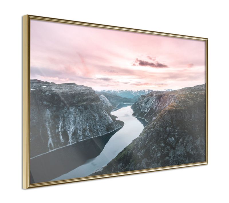 Affiche Murale Encadrée "stunning View" 60 X 40 Cm Doré