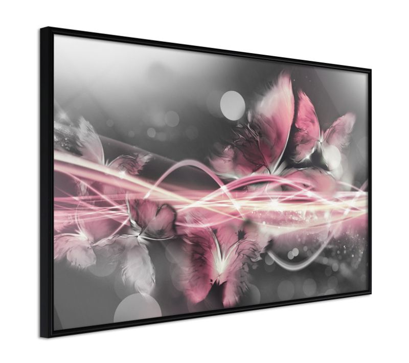 Affiche Murale Encadrée "moments Like Butterflies" 60 X 40 Cm Noir