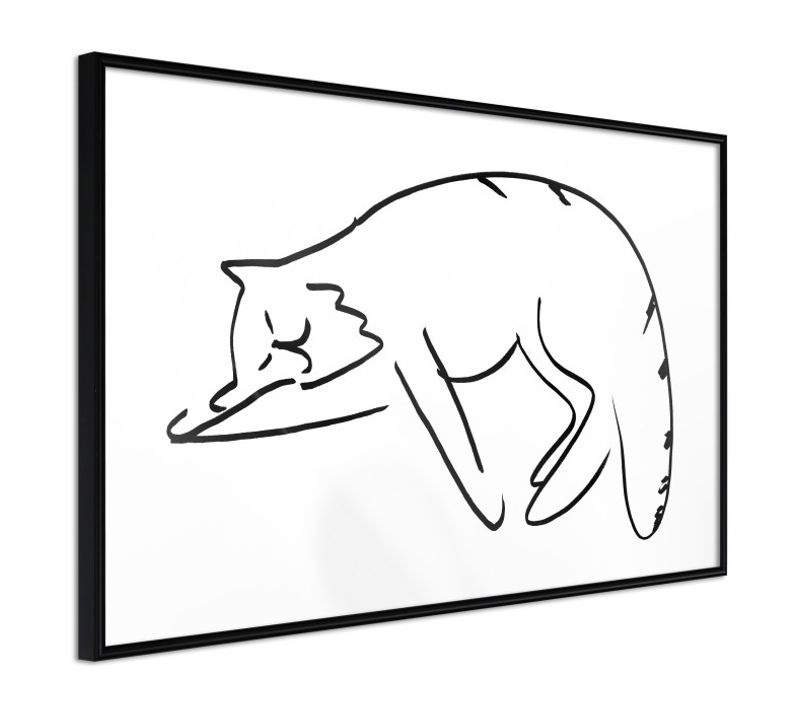 Affiche Murale Encadrée "well-deserved Rest" 45 X 30 Cm Noir