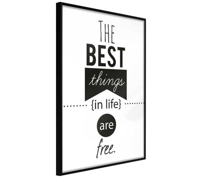 Affiche Murale Encadrée "the Best Things " 40 X 60 Cm Noir