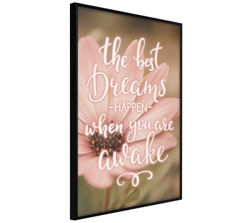 Affiche Murale Encadrée "the Best Dreams" 40 X 60 Cm Noir