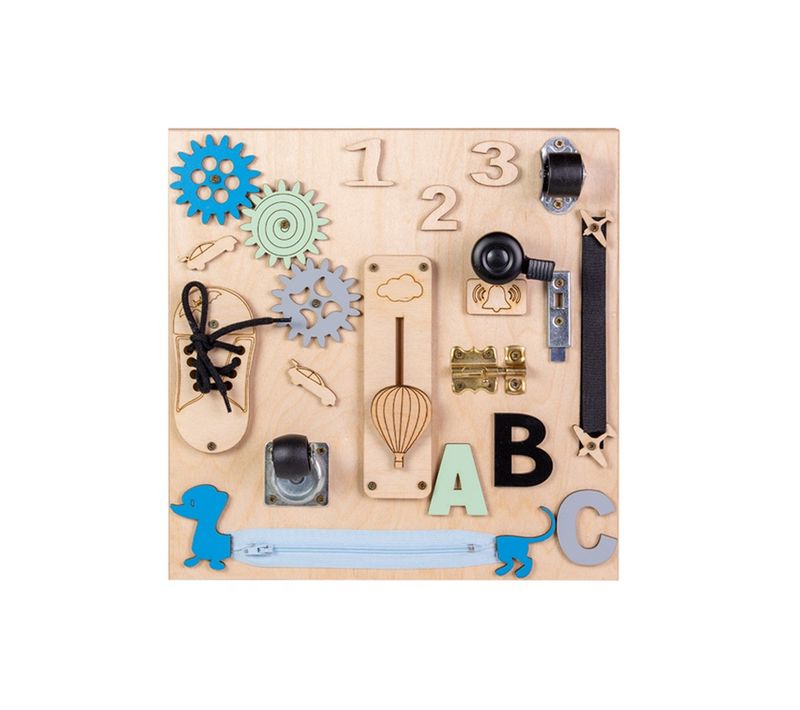 Mia Tableau D'activité Sensoriel Montessori Busy Board En Bois    Naturel   Transports 30 Cm