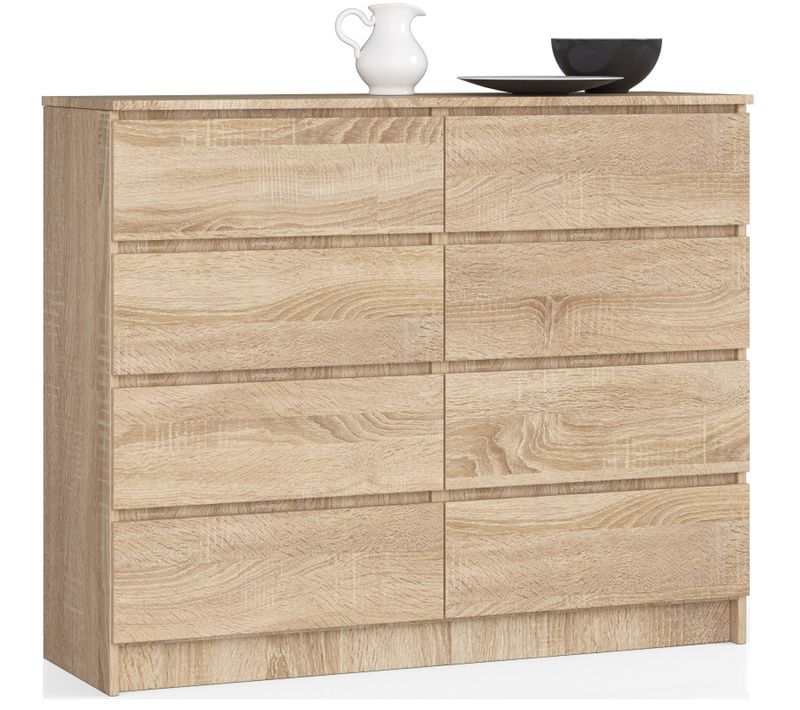 Commode 8 Tiroirs Chêne Sonoma 138x40x99