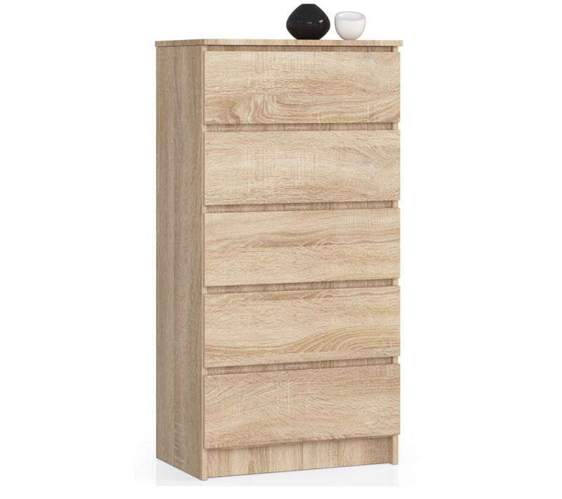 Akord Dressoir 5 Tiroirs Chêne Sonoma 60x40x121