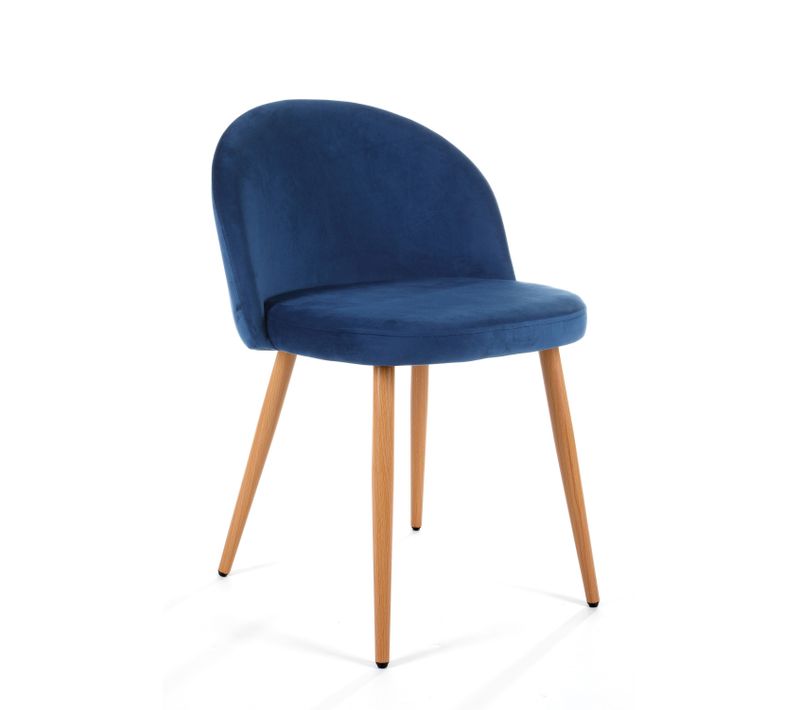 1 Pièce Chaise De Salle à Manger En Velours Sj.075 Bleu