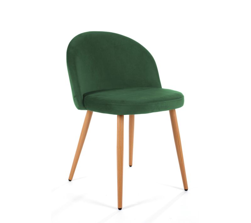 1 Pièce Chaise De Salle à Manger En Velours Sj.075 Vert Bouteille