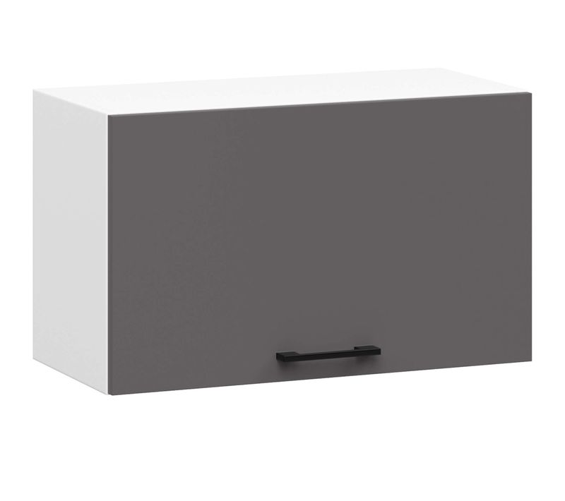 Armoires De Cuisine Haute Akord W60 Hotte Oliwia Blanc, Gris Graphite 1 Porte 1 Étagère 60x30x29 Cm