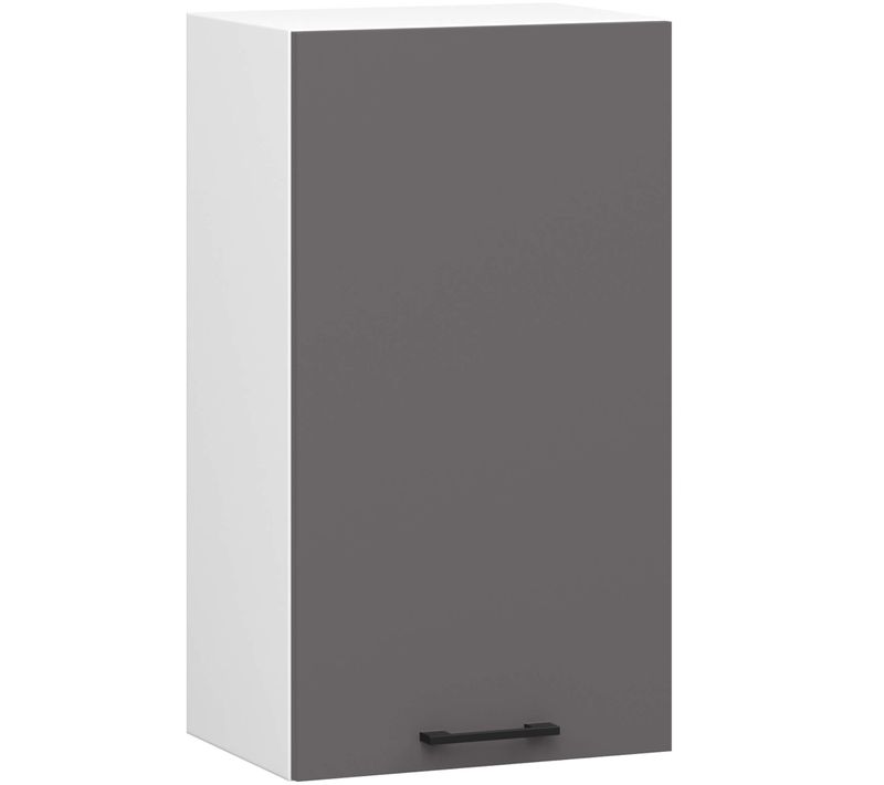 Armoires De Cuisine Haute W40 Oliwia H720 Blanc, Gris Graphite 1 Porte 2 Étagères 40x30x72 Cm