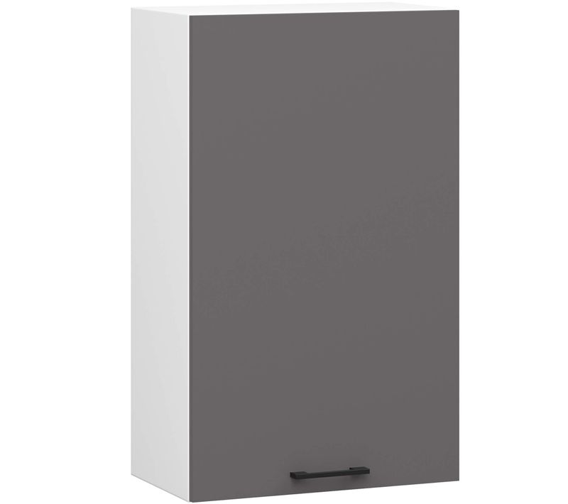 Armoires De Cuisine Haute Akord W50 Oliwia H720 Blanc, Gris Graphite 1 Porte 2 Étagères 50x30x72 Cm