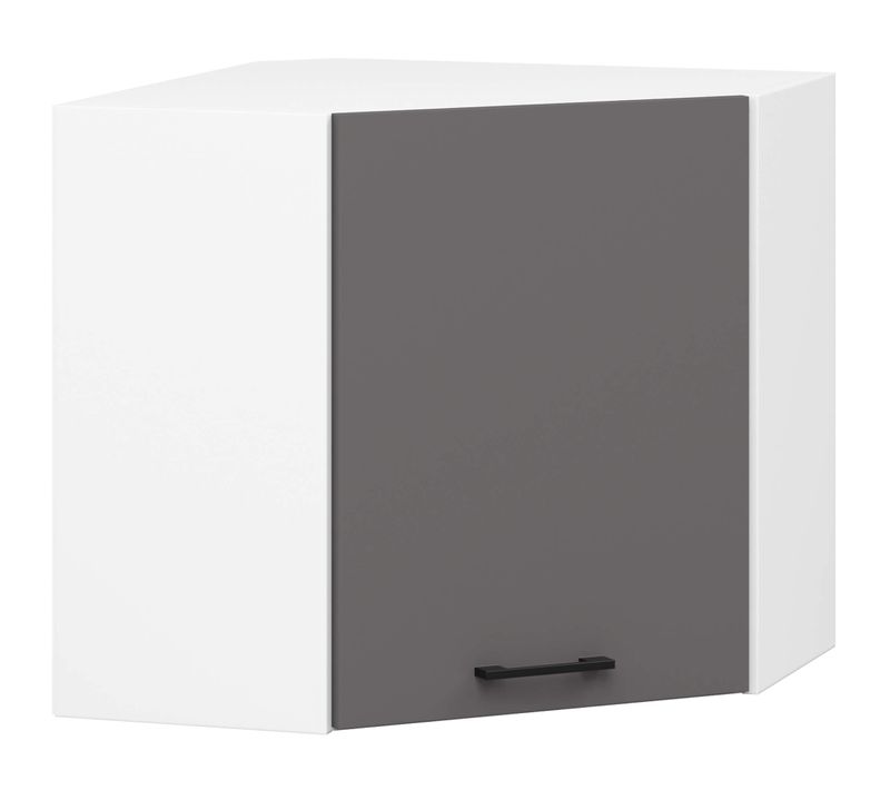Armoires De Cuisine Akord D'angle Haute W60 Oliwia Blanc, Gris Graphite 1 Porte 60x30x58 Cm