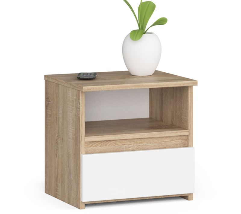 Akord Chevet De Rangement Finition Chêne Sonoma Design Moderne 40x35x40