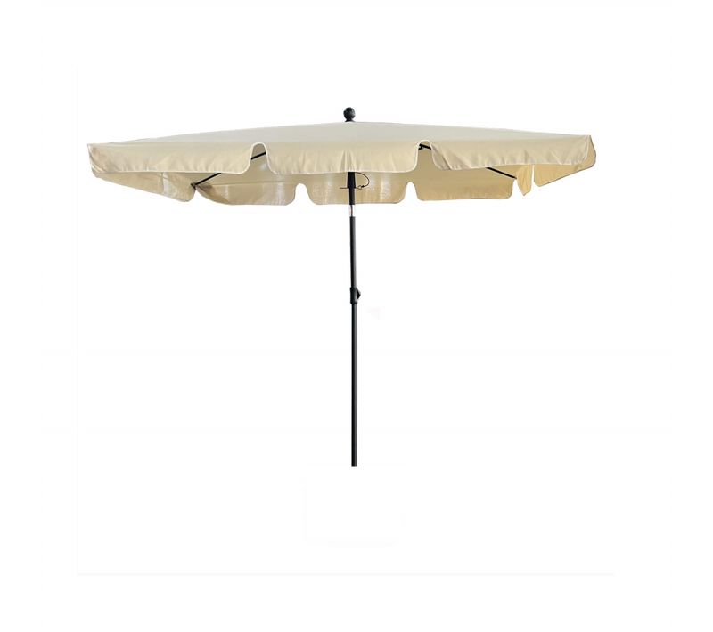 Parasol De Plage Floks Avec Protection Uv Beige, Poids 2,8 Kg Dimensions L200xl123xh235 Cm