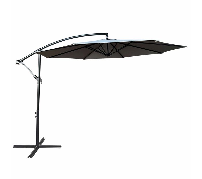 Parasol De Jardin Aster Avec Protection Uv Gris Clair, Poids 12,1 Kg Dimensions L300 X L300 X H245cm
