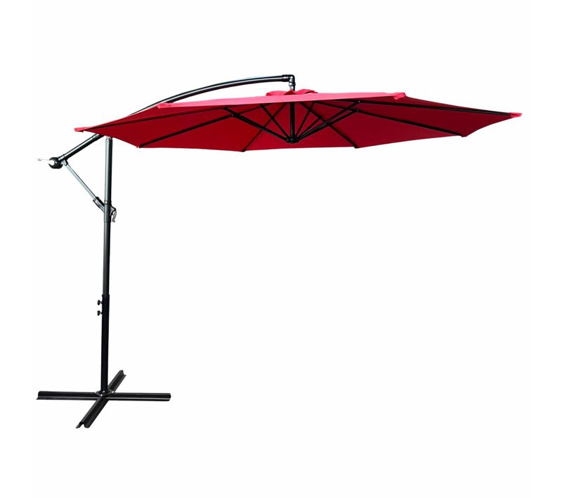 Parasol De Jardin Aster Avec Protection Uv Rouge, Poids 12,1 Kg Dimensions L300 X L300 X H245 Cm