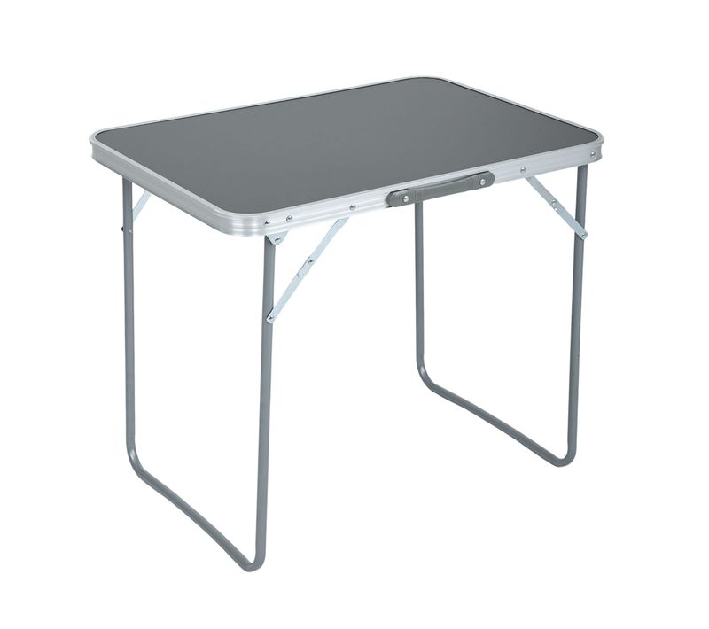 La Table De Camping Pliante En Aluminium Gris, Dimensions : L70 X H60 X P50 Cm