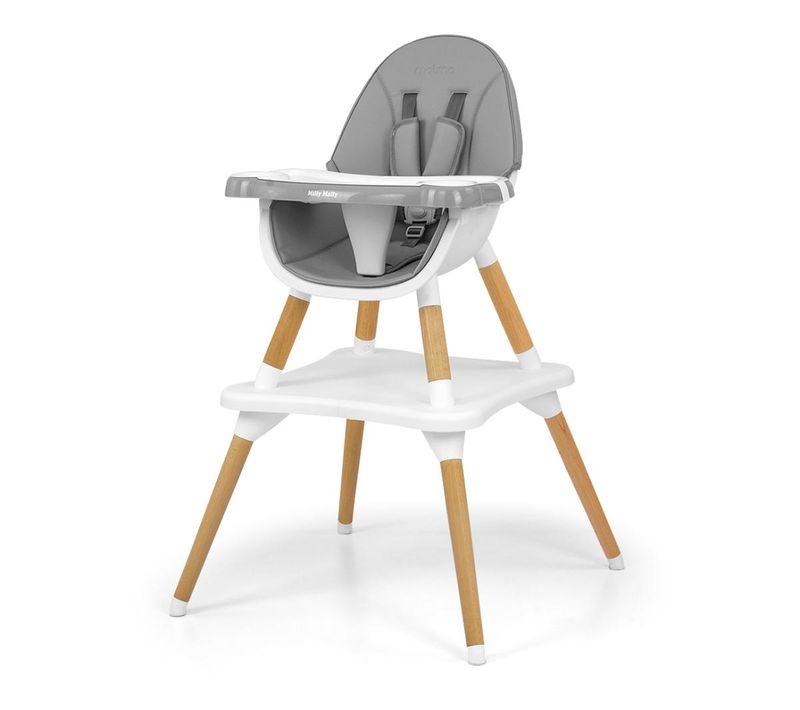 Chaise Haute 2-en-1  Malmo Grise
