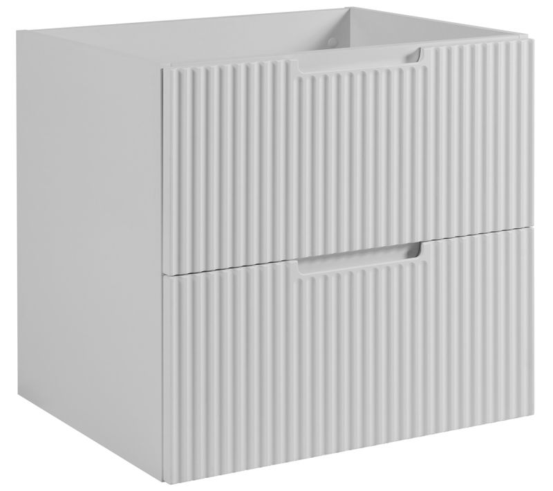 Meuble De Salle De Bain Suspendu Sous Vasque Vena Blanc 60 Cm